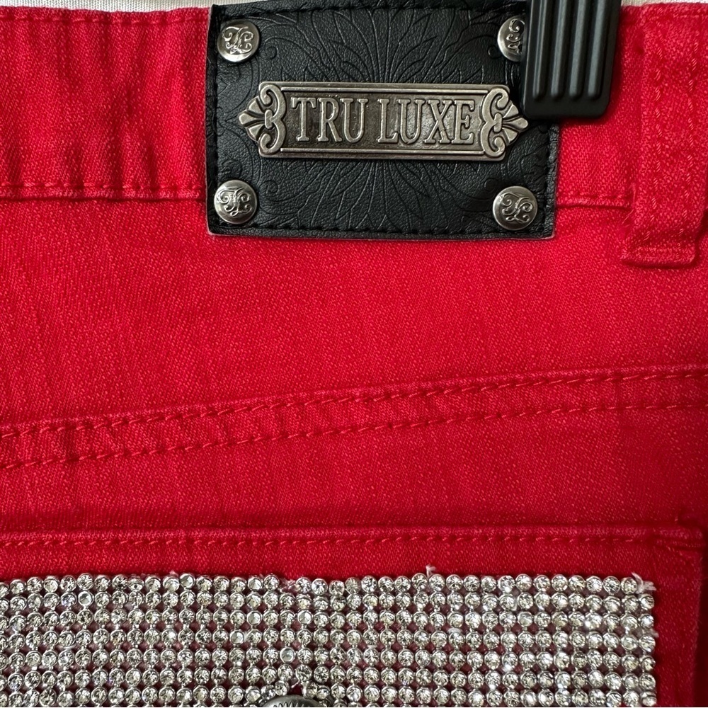 Tru Luxe Womens Red Jeans Sz 30/10 - Picture 7 of 10